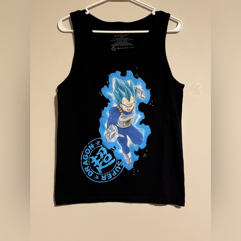 EUC Dragon Ball Z Blue and Black Super Saiyan Tank size small